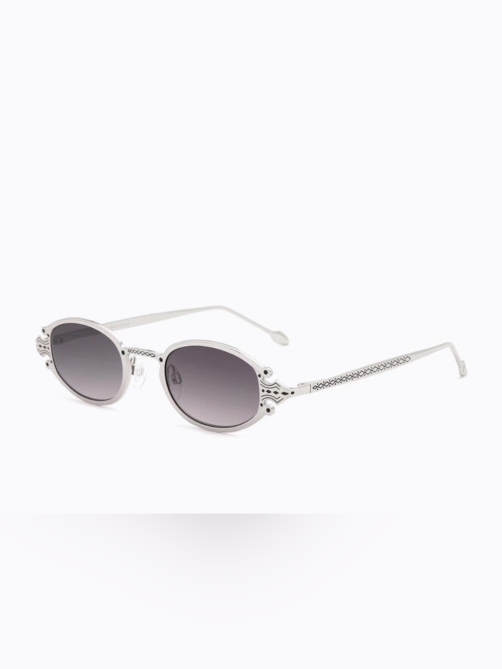 $290 retail Carolina Lemke silver + gray lenses
